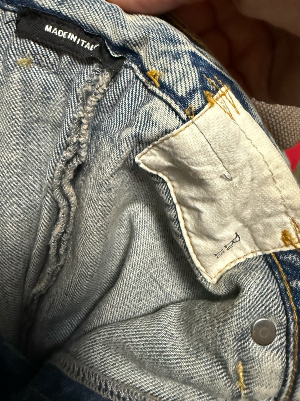R13 Light Blue Distressed Cropped Ankle Jeans - Picture 12 of 14